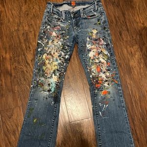 U jeans painted artist bootcut 25